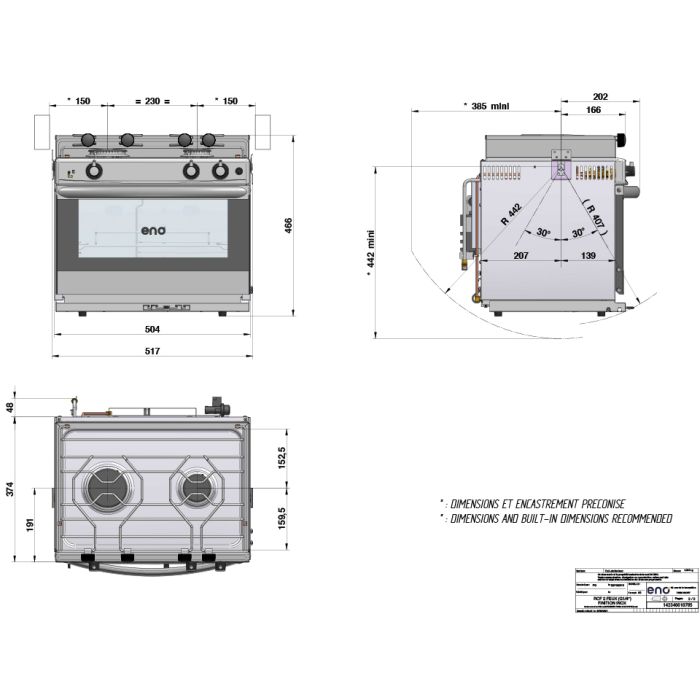 ENO Grande Large 2 Burner  (No Grill)